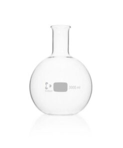 DWK Duran 100 mL Flat Bottom Flask, Wide Neck, Beaded Rim