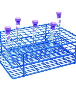 Heathrow Scientific Coated Wire Tube Rack 13–16mm 9x12 Format Blue