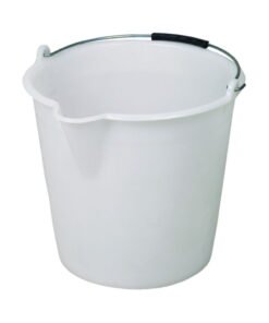 Bürkle Industry Bucket 9 Ltr. LDPE with Capacity Scale, Division 1000ml with Drain, Carrying Handle from Metal