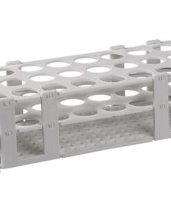 Bürkle Test Tube Rack, White, PP for 24 Glasses zp to 25mm dia. without Backing System