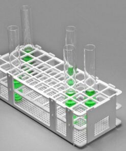 Bel-Art Test Tube Rack 40 Places, D: 20 mm, 4 x 10, White, Autoclavable, Pack of 8
