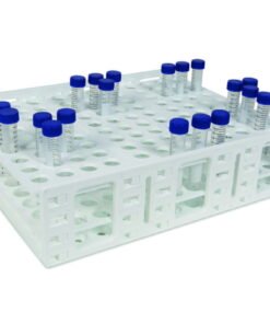 Heathrow Scientific Mega Rack PP Single for 120 x 15ml (18–20mm) Tubes, White, Autoclavable