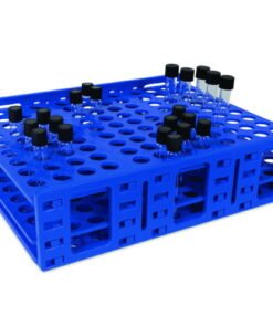 Heathrow Scientific Mega Rack PP Single for 120 x 15ml (18–20mm) Tubes, Blue, Autoclavable