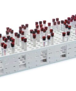 Heathrow Scientific Mega Rack, PP Single for 120 x 10ml, 13–16mm Tubes, White, Autoclavable, Pack of 1