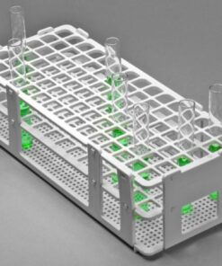 Bel-Art Test Tube Rack 90 Places, D: 13 mm, 6 x 15, White, Autoclavable