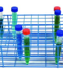 Heathrow Scientific Coated Wire Tube Rack 16–20mm 8x10 Format Blue