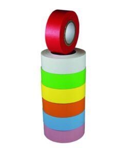 LLG Adhesive Label Tape, Red Length: 12.7 m, Width: 19 mm, Pack of 4