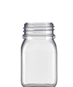 Kautex Textron PVC Wide Mouth Container 100ml – Clear, Square Shape, Without Closure