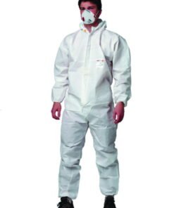 LLG Overall tritex pro, PE/PP SMS, White Antistatic, with Hood, Individually Packed, Type 5 + 6, Category III, Size 6 (XXXL), Pack of 5​
