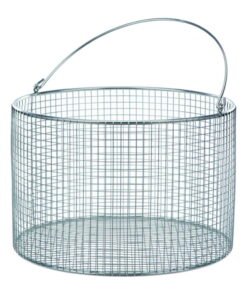 BOCHEM Wire Basket with Handle 180 mm 240 mm Ø, 18/10 E-POLI Mesh 8x8mm