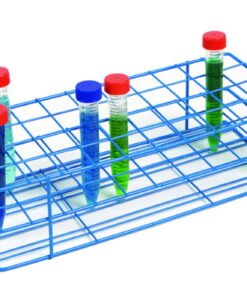 Heathrow Scientific Coated Wire Tube Rack 20–25mm 4x10 Format Blue
