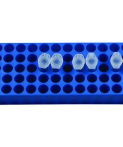 LLG 80-Well Microtube Racks Pink, PP, for 1.5/2.0 mL Tubes, Pack of 5
