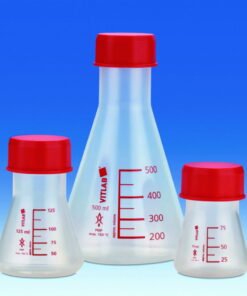 VITLAB Erlenmeyer Flask 1000 ml PMP GL 45 with Screw Cap PP