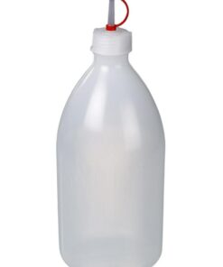 Bürkle Narrow Neck Bottle 1000 ml, LDPE with Drop Closure and Cap