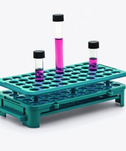 ISOLAB Tube Rack Blue with Silicone Grips for 50 Tubes 15/16 mm Dia