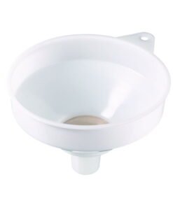 Bürkle Powder Funnel 253 mm, PE Outlet 50 mm Ø with Fine Sieve Made of Phosphor Bronze