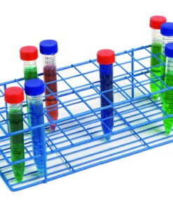 Heathrow Scientific Coated Wire Tube Rack 20–24mm 4x10 Format Blue