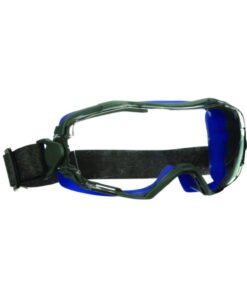 3M GoggleGear 6000 Full Vision Glasses GG6001NSGAF-BLU, Blue Frame, Neoprene Strap, Clear Glass