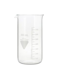 Scherf Präzision Beakers 800 mL, High Form, Boro 3.3, with Division and Spout (Pack of 10)