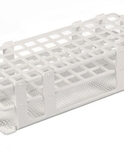 Bürkle Test Tube Rack, White, PP for 60 Tubes up to 16 mm Ø with Restraint System