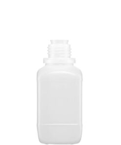 Kautex Textron 250mL Square Reagent Bottle Narrow Neck PE HD Cap (Without Screw Cap)