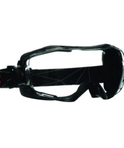 3M GoggleGear 6000 Full Vision Glasses GG6001SGAF-BLK, Black Frame, Clear Glass