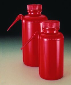 Thermo Nalgene Safety Washing Bottles, PE-LD, Red Cap, 500 ml