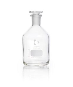 DWK Duran Narrow Neck Reagent Bottle, Clear Glass, with NS Glass Stopper, 250ml