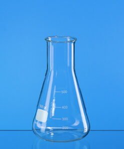 Erlenmeyer flask, wide neck, Boro 3.3 25 ml, with beaded rim and graduation pack of 10