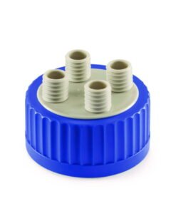 DWK Duran Screw Caps GLS 80, PP EPDM 4-Port Closure, GL 18, Pack of 2