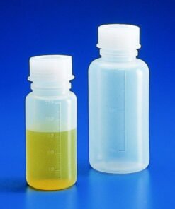 Kartell Wide Mouth Bottles 500 mL PE Graduated with Closure GL 45 Pack of 5