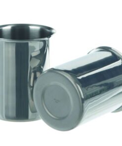 BOCHEM Beaker 100 ml, 18/10 Steel with Rim and Spout