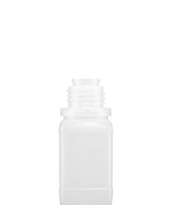 Kautex Square Bottle, 100 mL, PE-HD, Without Screw Cap, 13 mm Ø