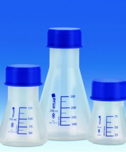 VITLAB Erlenmeyer Flask 1000 mL, PP, GL-45 with Screw Cap (PP)