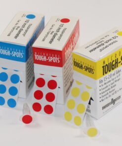 Heathrow Scientific Tough-Spots PVC Round Ø 9.5mm White, Pack of 1000/roll