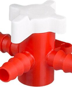 Bürkle 3-Way Stopcock, PE/PP, 6 mm Bore, for 7–9 mm Tubing