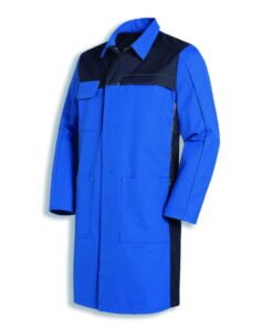 Uvex Men’s Laboratory Coat, Size 44/46, Corn Blue, 65% Cotton, 35% PE, 1/1 Arm, Type 16282