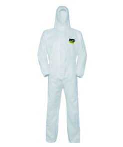 Uvex Overall Classic Light, Type 5B/6B, Size XL, Model 7687, with Hood, White, PP/PE-Spunbond-Laminate