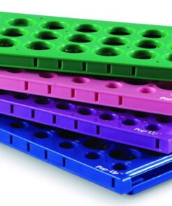 Heathrow Scientific Tube Racks Pop-Up PP, Foldable for 45 x 15ml Tubes, Violet, Pack of 2
