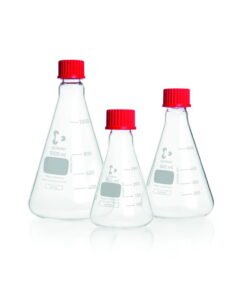 DWK Duran Erlenmeyer Flask with Screw Cap, 100 mL