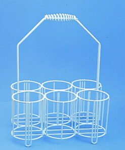 Württ PE-Coated Wire Bottle Carrier for 4 x 2000 ml Bottles (130x110 mm)