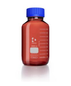 DWK Duran Thread Bottle 2000 mL Wide Neck Amber with GLS 80 Thread