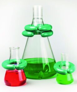 Bel-Art Ring, Lead, 48mm C-Shape Vinyl Coated, Green, for 125–500 mL Flasks