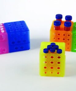 Heathrow Scientific Cube Rack Inter-On All Sides G, Assorted Colours, 108 x 108 x 114 mm, Pack of 5