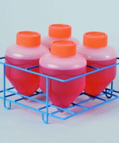 Bel-Art Poxygrid Centrifuge Tube Rack, Epoxy-Coated Steel, 4-Place, for 500 mL Centrifuge Bottles