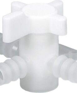 Bürkle 3-Way Stopcock, PVDF, Bore 8 mm for Tubing Bore 11-13 mm