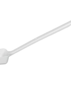 Bürkle Sample Scoop, Long Handle, 100 ml, PS, White, Pack of 10