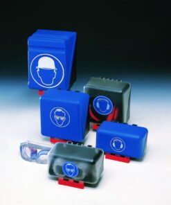 SecuBox® Maxi12, 23.6x31.5x20.0cm transparent "eye protection" for 12 visitors safety spectacles