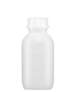 Kautex Textron HDPE Medium Neck Bottle 100 mL Round with Screw Cap