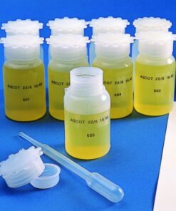 Kartell Wide Mouth Bottles 50 mL PE Graduated with Closure PP Pack of 10